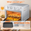 Air Fryer Oven 27.5QT, 6-in-1 Countertop Oven, capable of air frying, baking, grilling, roasting, reheating, and dehydrating, with 4-knob control, 16