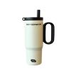 Premium 24 oz Insulated Tumbler with Handle and Straw, 18/8 Stainless Steel Travel Coffee Mug with Tea Infuser & Dust Cover, 2-in-1 Lid Cup Holder Fr