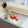 Stainless Steel Cutting Boards for Kitchen, Lipped stainless steel cutting board. Large cutting board suitable for meat, fruits, vegetables, bread, a