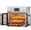 Pizza Oven Bread Machine Oven 26QT Large Capacity French Double Door Air Fryer 1700w 14 Preset Menus 7-in-1 Multifunctional for baking, baking, grill
